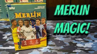 Case Hit! 2022-23 Topps Merlin UEFA/UCC Soccer 8 Blaster Boxes!