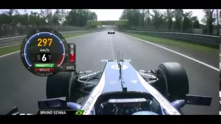 F1 2012 Bruno Senna vs Nico Rosberg Italian GP