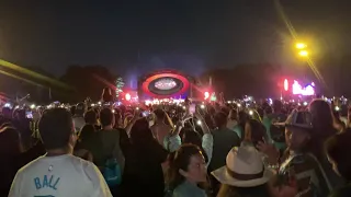 Coldplay performs “Fix You” with Billie Eilish at the Global Citizen Festival in Central Park, NYC