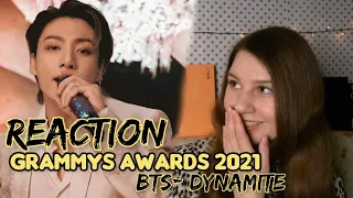 BTS 'DYNAMITE' Grammy 2021 Live performance [REACTION] | Реакция на BTS