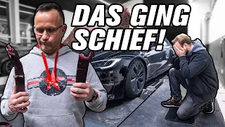 ⚡ DAS war GEFÄHRLICH! ⚡ - 140000€ TESLA PLAID mit 1020 PS springt vom PRÜFSTAND!