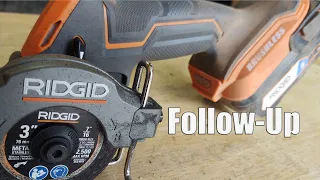 Follow-Up | RIDGID18-Volt SubCompact Cordless Brushless 3" Multi-Material Saw Cutter