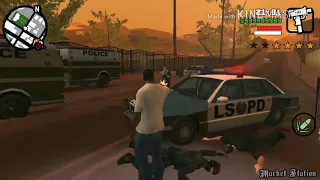 GTA san andreas biggest police chase android phone cheater mode on