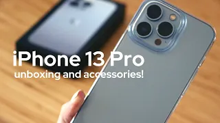  iPhone 13 Pro Sierra Blue Unboxing & Set Up (+ accessories) ☁️ Relaxing & aesthetic.