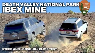 SUBARU vs. TOYOTA vs. JEEP vs. HONDA on a little loose hill in Death Valley NP's IBEX MINE