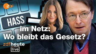 Karl Lauterbach und Diana zur Löwen: Wo bleibt das Gesetz gegen Hass im Netz? | ZDFheute live