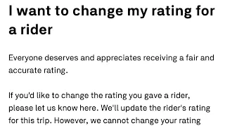 I want to change the Uber Riders rating. What to do? Can be very useful.