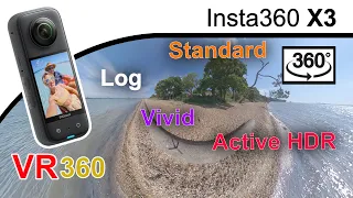 Insta360 X3 | Log, Vivid, Active HDR | 360 VR | @Insta360 ​