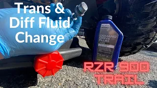 Rzr 900 Trail - Trans & diff fluid change - walk-thru gearcase change