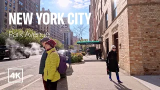 [4K] New York City 🗽 Autumn Walk - Park Avenue [Nov. 2022]