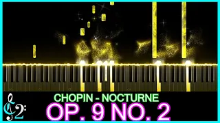 Chopin - Nocturne Op. 9 No. 2 in E Flat Major | Piano Tutorial | MIDI | クラシカル【ピアノ】