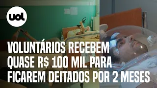 Voluntários recebem quase R$ 100 mil para ficarem deitados por 2 meses em experimento na França