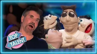 Simon Cannot BELIEVE How Rude Puppet Simon Is .. On America's Got Talent 2023 | Top Talent