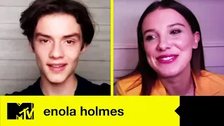 Millie Bobby Brown & Louis Partridge Stars Of Enola Holmes Play MTV Quick Draw | MTV Movies