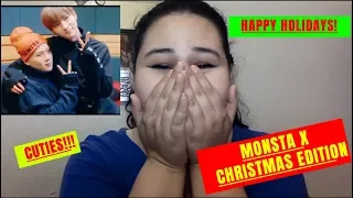 REACTION to MONSTA X- Lonely Christmas, White Love, etc (Christmas edition)