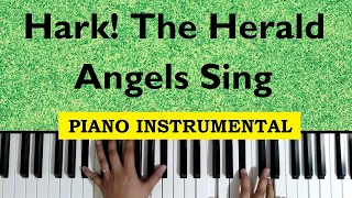 Hark the Herald Angels Sing (Piano Instrumental, Lyrics, Chords)
