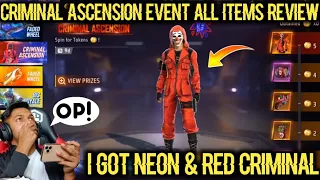 New Glitch Ascension Event Free Fire | I Got Neon & Red Criminal Bundle | Free Fire New Event