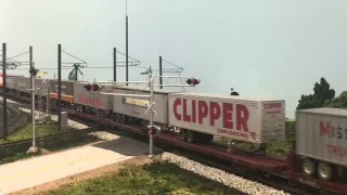 Burlington Route Piggyback Train on the Rock Island in Iowa