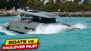 YACHT GOES OUT THE WRONG INLET ! | Boats vs Haulover Inlet