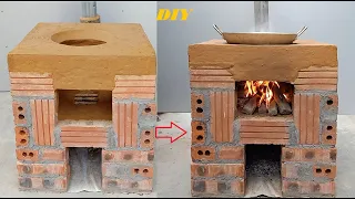 DIY firewood stove _ Save firewood without smoke