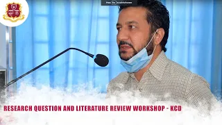 Research Workshop | Question & Literature Review | Khyber College of Dentistry | KCD