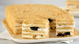 Торт МЕДОВИК без раскатки за 30 минут. Вкусный ТОРТ к 8 МАРТА. Honey cake recipe.