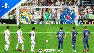 FC 24 | Real Madrid vs PSG | Ronaldo Messi Neymar Mbappe Vinicius | Penalty Shootout - PS5 Gameplay