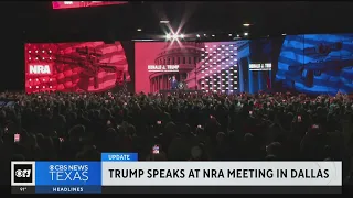 Former President Donald Trump speaks at NRA meeting in Dallas