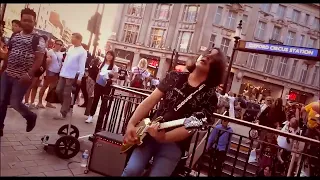 Miguel Montalban - Black magic woman / STREET PERFORMANCE (Peter Green, Santana) UK