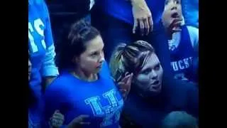 Kentucky basketball fan has a REALLY wierd reaction to basketball game (Ashley Judd)