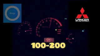 Tuned Mitsubishi Evolution VIII Acceleration 100 - 200 Km/h ☑️Dragy