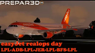 Flight Simulator P3Dv5 LIVE/FSlabs A320-214 G-EJCF! easyJet UK day Part 1 LPL-ADB-LPL | A320geeks