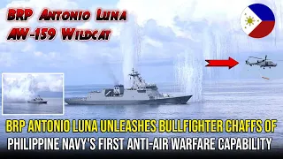 BRP Antonio Luna and AW-159 Wildcat Anti-Submarine Helicopter Conduct A Live Firing Test