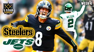 Kenny Pickett Has Arrived! Jets vs Steelers Week 4 Highlights | 5 Star Matchup