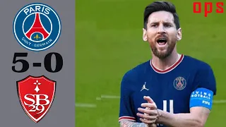 PSG 5-0 Brest Extended Highlights All Goals 2021