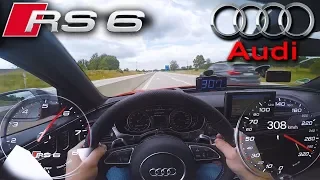 0-305 km/h | Audi RS6 Performance | POV- TOP SPEED TEST ✔