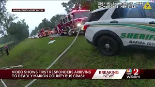 Bodycam video shows first responders arriving at deadly Florida bus crash scene