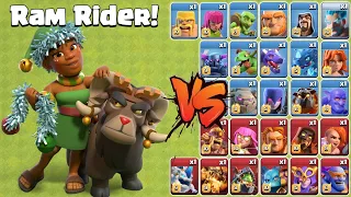 Ram Rider vs All Troops! - Clash of Clans