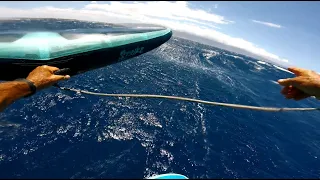 2 minutes of a wing foil downwinder in Maui. Mauisurfreport.blogspot.com