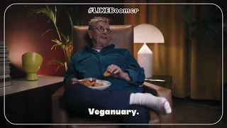 Mach's nicht wie Klaus. Starte mit dem #LIKEBoomer in den Veganuary.