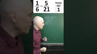 CÓMO SUMAR Y RESTAR FRACCIONES. Truco del UNO. Matemáticas Básicas