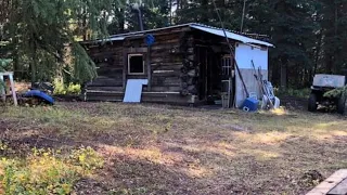 remote off grid trapping cabin restoration