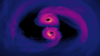 Simulation Reveals Spiraling Supermassive Black Holes