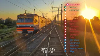 Электропоезд Айзкраукле - Рига на закате/EMU train Aizkraukle - Riga at the sunset