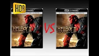 ▶ Comparison of Hellboy II The Golden Army 4K (2K DI) HDR10 vs REMASTERED Version