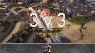 Dawn of War 2 - 3v3 | Syn + Faffywaffle + MiltonLA420 [vs] Katla + olaf-hain + Aponnk