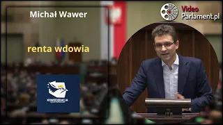 Michał Wawer - renta wdowia