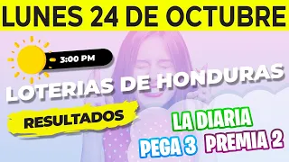 Sorteo 3PM Loto Honduras, La Diaria, Pega 3, Premia 2, Lunes 24 de Octubre del 2022 | Ganador 😱🤑💰💵