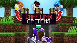 Minecraft Manhunt, But Hunters Crafting Gives ME OP Items...