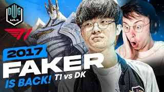 2017 FAKER IS BACK - T1 VS DK  LCK COSTREAM - CAEDREL